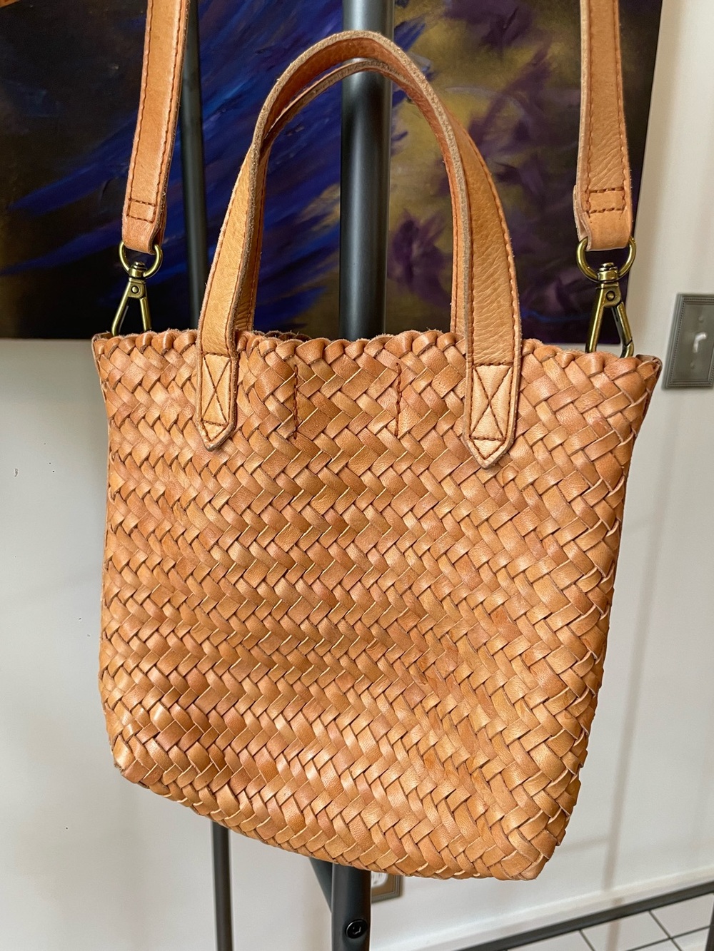 Madewell Woven Leather Crossbody Purse